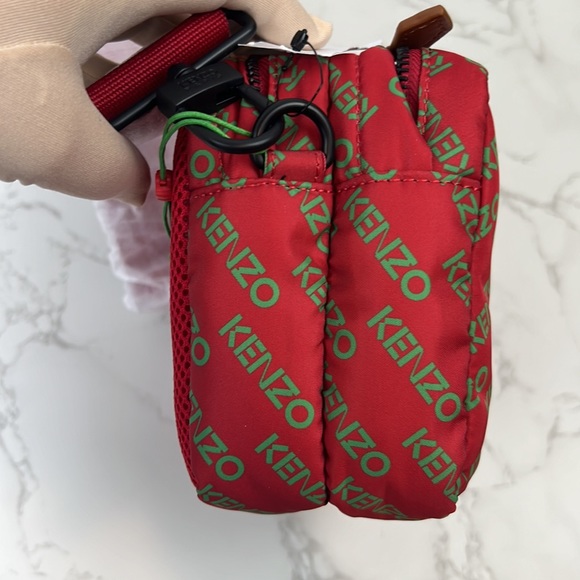 KENZO Logo Print Crossbody Red - Picture 8 of 16
